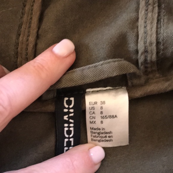 Hooded Olive Green Jacket by Divided (H&M) Size 8 - Picture 3 of 4